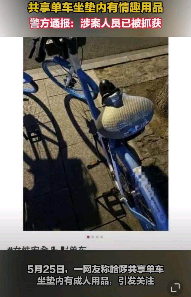 上安装成人玩具网友直呼变态警方通报开元棋牌41岁男子在共享单车坐垫(图8)